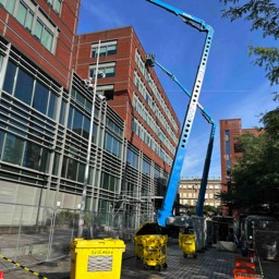 Kusters netten Amsterdam. HVA Anti steenval netten van Kusters Nettenbedrijf, Vlamvertragende steenslag netten